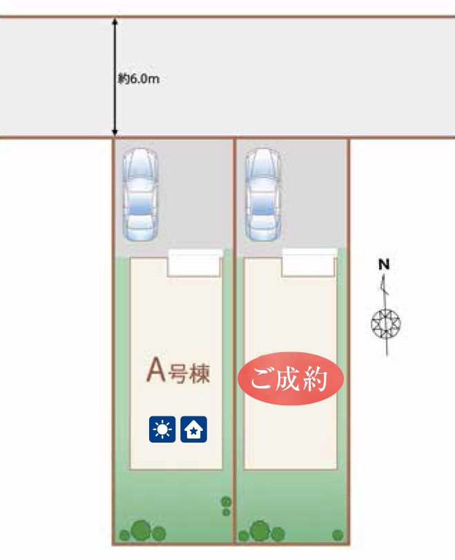 A号棟 土地面積114.00m2 建物面積92.74m2